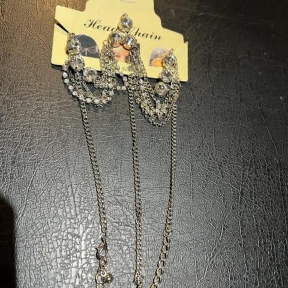 Silver Colored Belly Dance Head Chain
